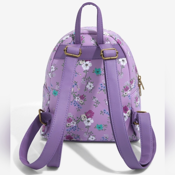 Loungefly Disney Robin Hood Kisses Floral Mini Backpack - Picture 3 of 8